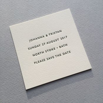 Letterpress Save The Date Card, 2 of 7