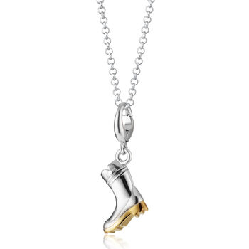 Wellington Boot Charm Necklace, Sterling Silver Or 18ct Gold Plated, 8 of 11