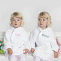 Personalised Twins Soft Child's Dressing Gowns In White, thumbnail 1 of 10