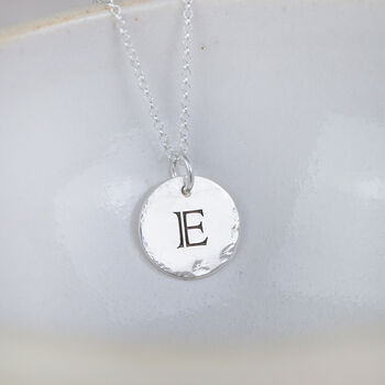 Sterling Silver Engraved Monogram Pendant, 2 of 7