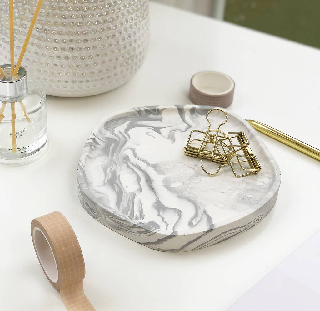 Marbled Desk Tidy Tray By AIM Studio Co | notonthehighstreet.com