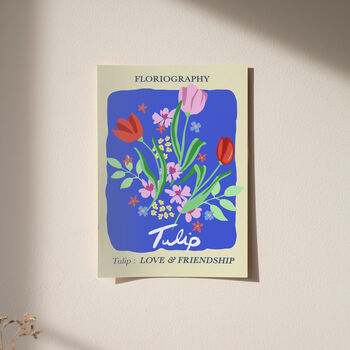 Tulip Flower Print For Love And Friendship, 3 of 5