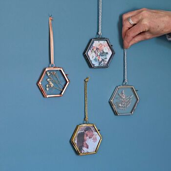 Mini Hexagon Hanging Photo Frame, 8 of 11