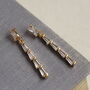 Art Deco Baguette Diamond Drop Earrings, thumbnail 1 of 6