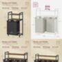 Laundry Hamper With Pull Out Bag And Shelves, thumbnail 2 of 8