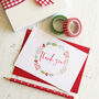 Christmas Wreath Thank You Cards, thumbnail 2 of 4