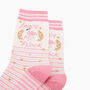 Fancy As Flock Flamingo Combed Cotton Socks In Pink, thumbnail 2 of 4