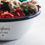 Personalised Enamel Popcorn Bowl, thumbnail 4 of 4