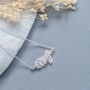 Sterling Silver Rose Quartz Necklace, thumbnail 1 of 8
