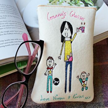 Personalised Embroidered Granny's Glasses Case, 4 of 12