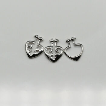 Personalised Sterling Silver Snake Chain Heart Bracelet, 9 of 10