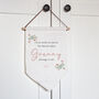 World's Best Grandma Gift, Personalised Wall Hanging Flag For Nanny, thumbnail 4 of 6