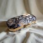Blue Floral Oval Clutch Bag, thumbnail 3 of 6