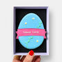 Personalised Floral Easter Egg Iced Biscuit Letterbox Gift, thumbnail 1 of 12