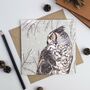 'Owl' Christmas Card, thumbnail 2 of 2