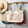 Crab Canvas Beach Bag, thumbnail 1 of 2