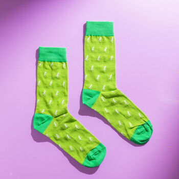 Colourful Lizard Pattern Egyptian Cotton Men's Socks, 4 of 5