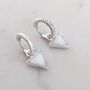 Triangle Mother Of Pearl Sterling Silver Earrings, thumbnail 2 of 6