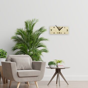 Scandi Design Minimalistic Natural Eco Wall Clock, 7 of 10