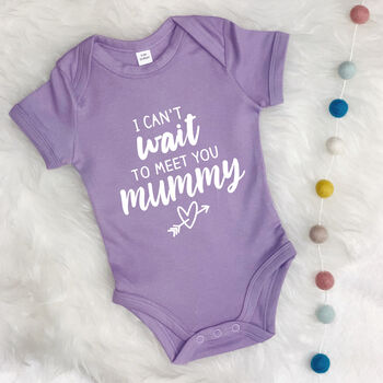 I Can't Wait To Meet You Mummy Babygrow, 2 of 8