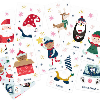 Festive Snap Family Game Christmas Crackers X Six, 3 of 5