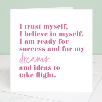 I Trust Myself Affirmation Print With Optional Frame, 2 of 2