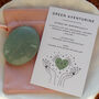 Green Aventurine Palm Stone Gift With Pouch And Card, thumbnail 2 of 4