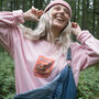 Shiitake Happens Women's Slogan Sweatshirt, thumbnail 4 of 7