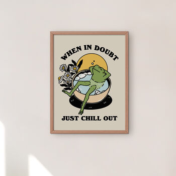 'When In Doubt' Positive Quote Frog Print, 2 of 8