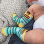 Personalised Bumble Bee Baby Girl Socks, thumbnail 1 of 1