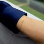 Dainty Bow Tie Bowknot Gold Plated Charm Bracelet, thumbnail 2 of 5