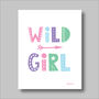 Wild Girl Scandi Nursery Print, thumbnail 2 of 2