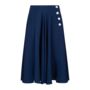 Isabelle Skirt In French Navy Vintage 1940s Style, thumbnail 1 of 2