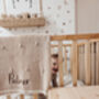 Personalised Knitted Baby Blanket In Natural Bobble, thumbnail 4 of 7