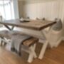 Reclaimed Industrial Xx Dining Table White 645, thumbnail 1 of 2