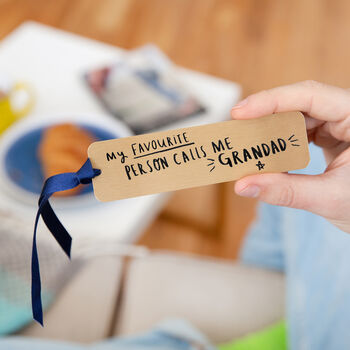 'My Favourite People Call Me Grandad' Gold Bookmark, 4 of 12