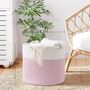 Pink Baby Nursery Laundry Basket Soft Storage Bin, thumbnail 2 of 5