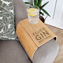 Personalised Favourite Drink Wooden Sofa Tray, thumbnail 1 of 4
