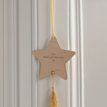Mini Personalised Wooden Star Wall Hanging, 2 of 2