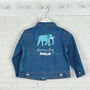 Elephant Dream Big Personalised Baby/Kids Denim Jacket, thumbnail 2 of 4