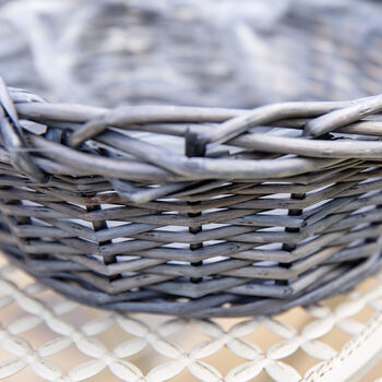 Giverny Heather Grey Willow Basket, 3 of 6