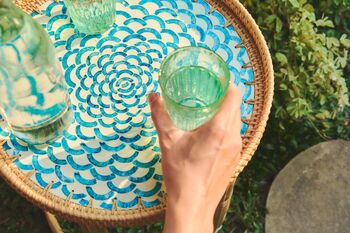 Boho Rattan Coastal Table, 3 of 8