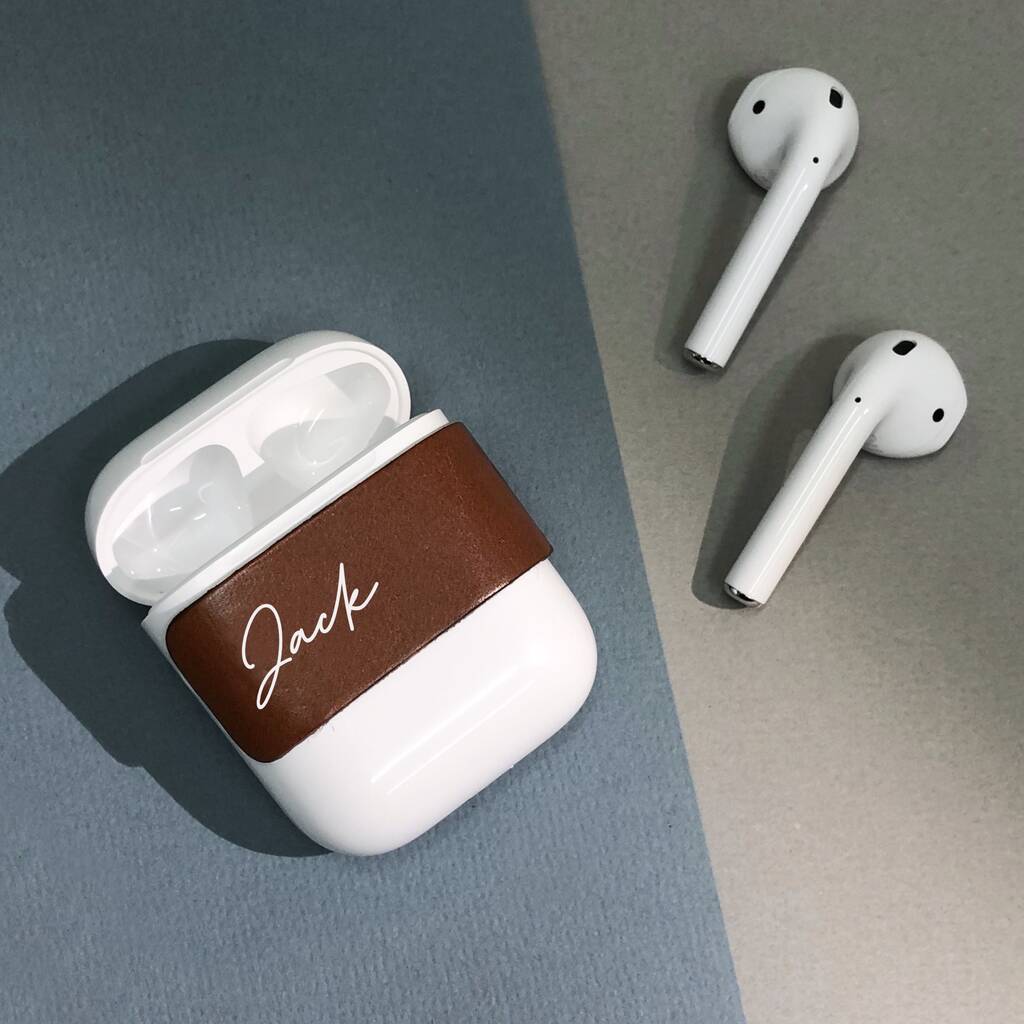 Personalised Leather Air Pods Label, 1 of 6