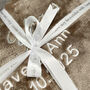 Personalised Pearl Wedding Anniversary Mocha Blanket, thumbnail 6 of 7