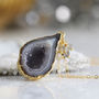 Grey Geode And Diamond Long Necklace, thumbnail 5 of 10
