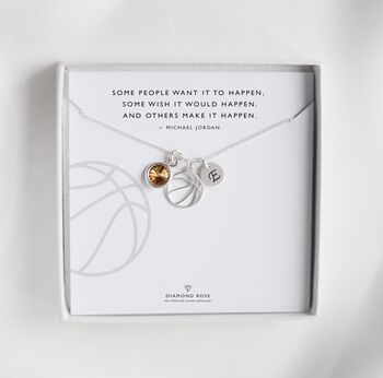 Silver Basketball Charm Necklace – Coach Or Player Gift, 9 of 9