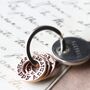 Personalised Trio Copper Ring Keyring, thumbnail 2 of 5