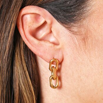 Stainless Steel Paperclip Drop Earrings, 4 of 7