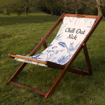 Personalised Tropical Beach Deckchair For Men, 3 of 9