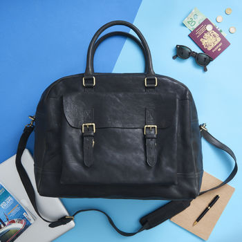 Luxury Leather Travel Bag, 4 of 11